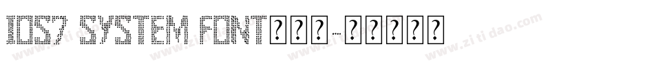 IOS7 system font转换器字体转换